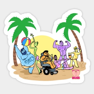 Every body is a beach body Sticker